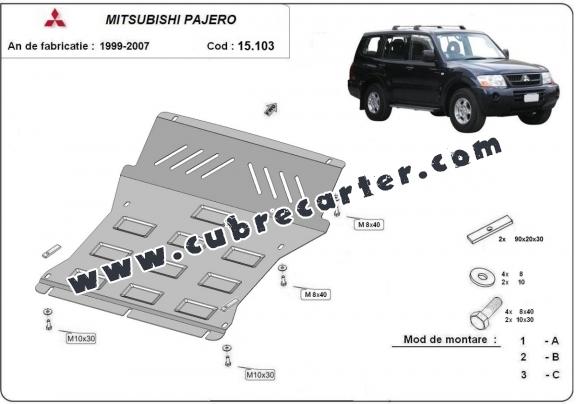 Cubre carter metalico Mitsubishi Montero 3 (V60, V70) Vers 2.0