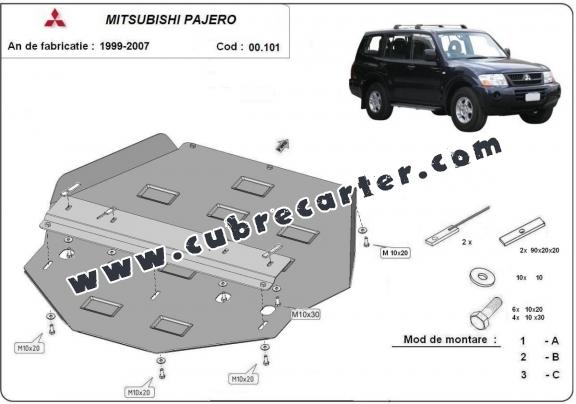 Protección del caja de cambios Mitsubishi Montero 3 (V60, V70) Vers. 2.0