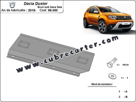 Protector de parachoques delantero de acero para Dacia Duster