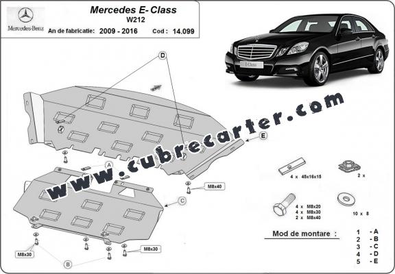 Cubre carter metalico Mercedes E-Classe W212