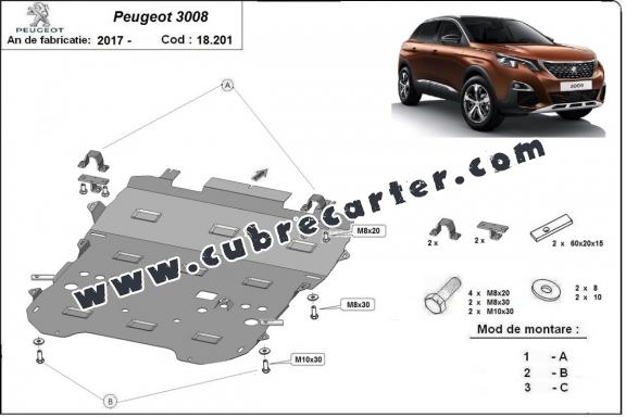 Cubre carter metalico Peugeot 3008