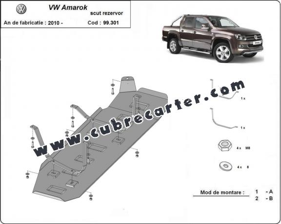 Protección del depósito de combustible Volkswagen Amarok - Solo para versiones sin protecciones de fábrica