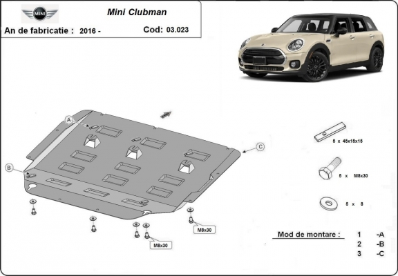 Cubre carter metalico Mini Clubman