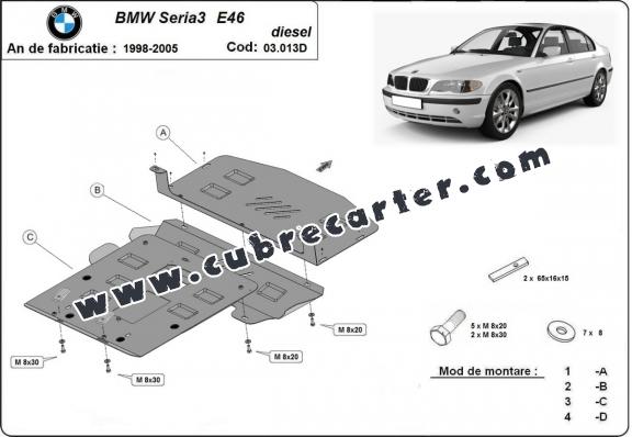 Cubre carter metalico BMW Seria 3 E46 - Diesel