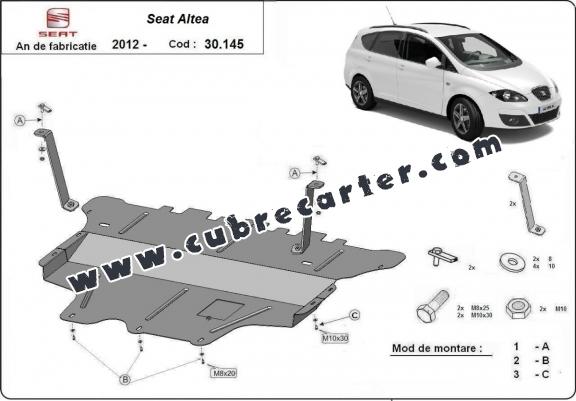 Cubre carter metalico Seat Altea - caja de cambios manual