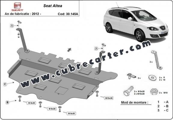 Cubre carter metalico Seat Altea - caja de cambios automática