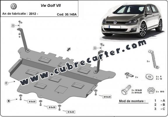 Cubre carter metalico VW Golf 7 - caja de cambios automática