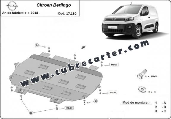 Cubre carter metalico Citroen Berlingo