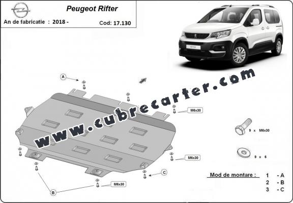 Cubre carter metalico Peugeot Rifter / Partner