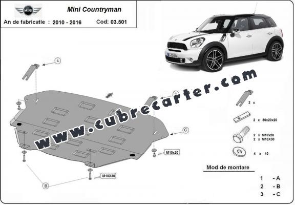 Cubre carter metalico Mini Countryman