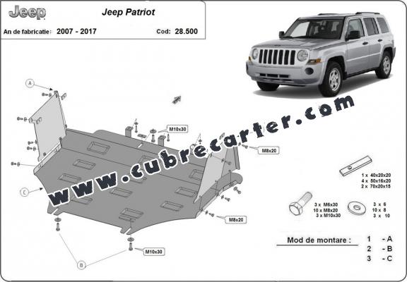 Cubre carter metalico Jeep Patriot