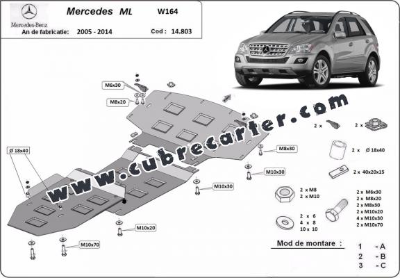 Cubre carter metalico Mercedes ML W164