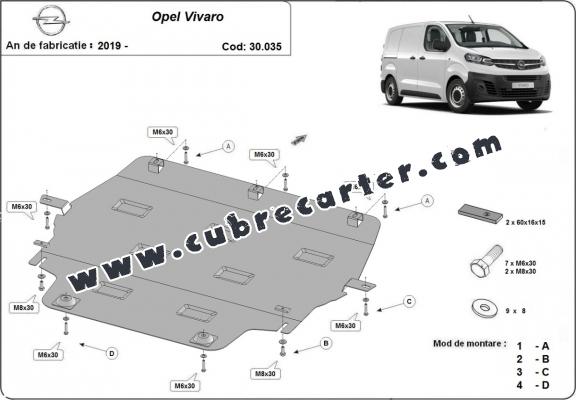 Cubre carter metalico Opel Vivaro