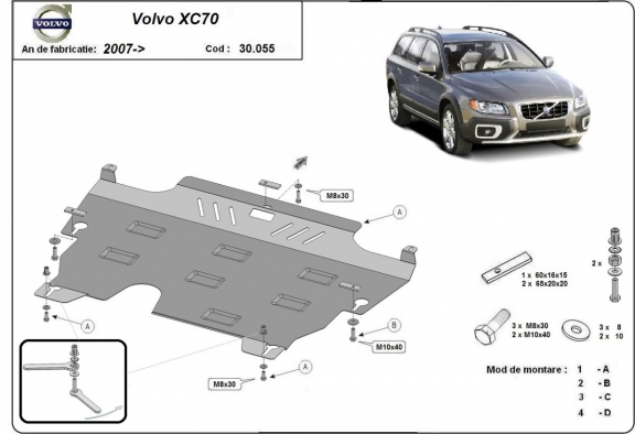 Cubre carter metalico Volvo XC70