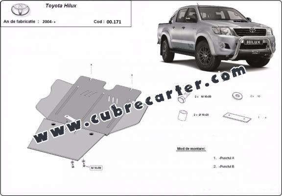 Protección del caja de cambios y filtro de partículas Toyota Hilux