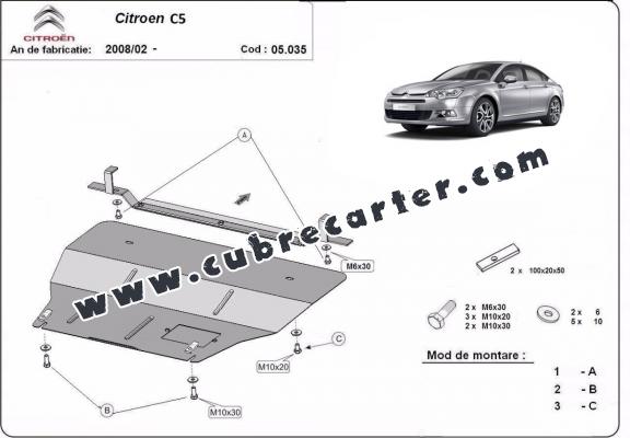 Cubre carter metalico citroen C5