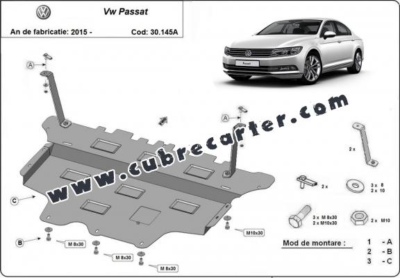 Cubre carter metalico VW Passat B8 -  caja de cambios automática