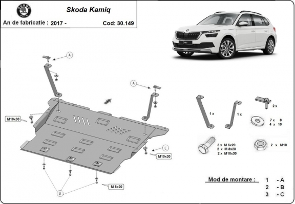 Cubre carter metalico Skoda Kamiq