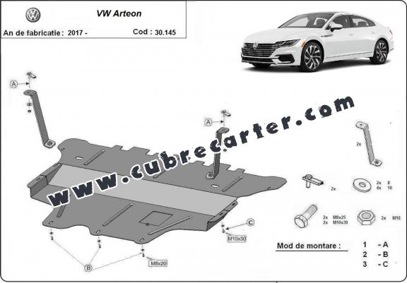 Cubre carter metalico VW Arteon - caja de cambios manual