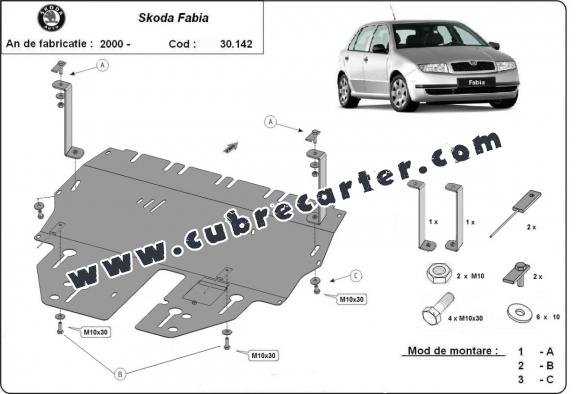 Cubre carter metalico Skoda Fabia 1