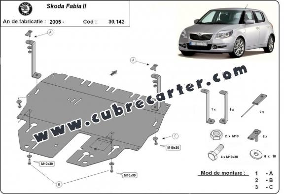 Cubre carter metalico Skoda Fabia 2