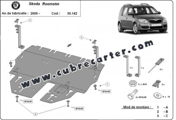 Cubre carter metalico Skoda Roomster