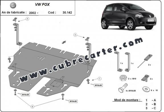 Cubre carter metalico VW Fox