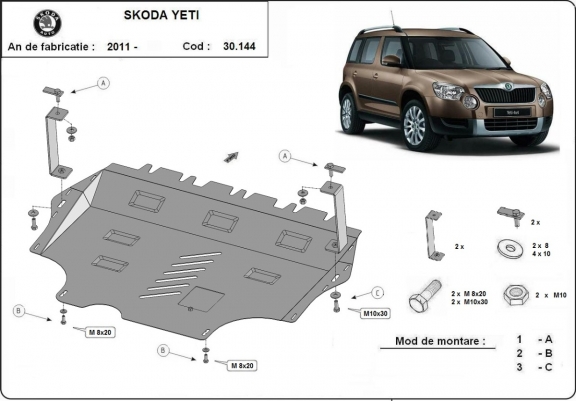 Cubre carter metalico Skoda Yeti