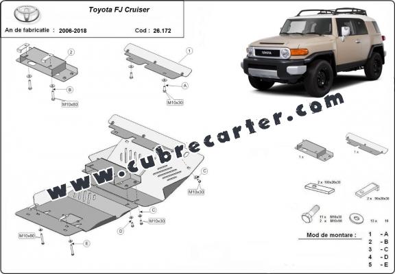 Cubre carter metalico Toyota Fj Cruiser