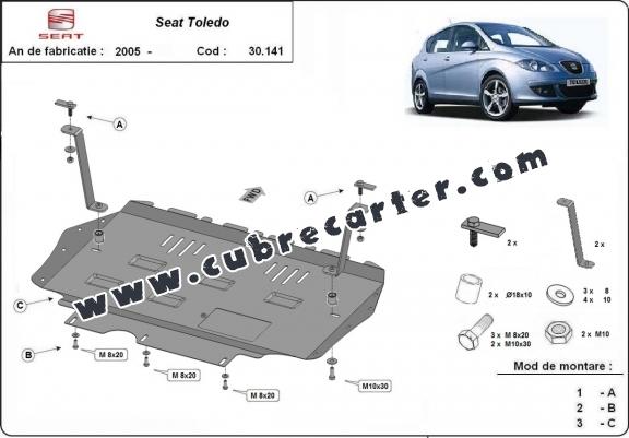 Cubre carter metalico Seat Toledo 3