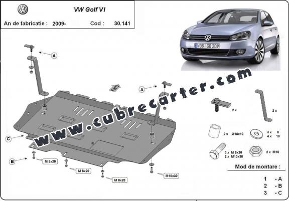 Cubre carter metalico VW Golf 6