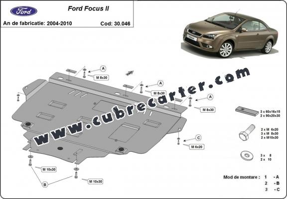 Cubre carter metalico Ford Focus 2