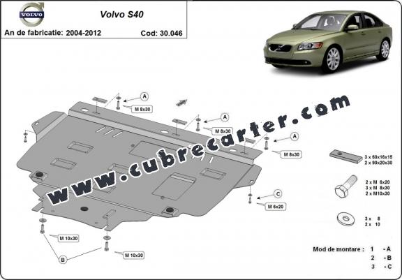 Cubre carter metalico Volvo S40