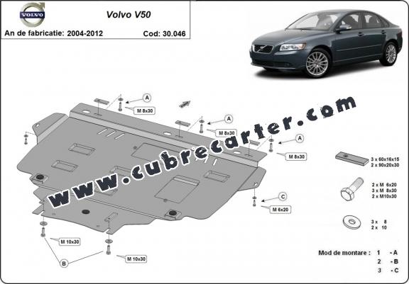 Cubre carter metalico Volvo V50