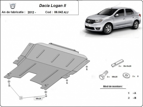 Cubre carter de aluminio DACIA LOGAN 2