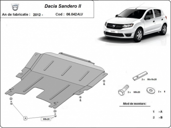 Cubre carter de aluminio DACIA SANDERO 2