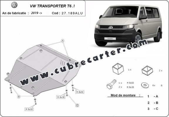 Cubre carter aluminio Volkswagen Transporter T6.1