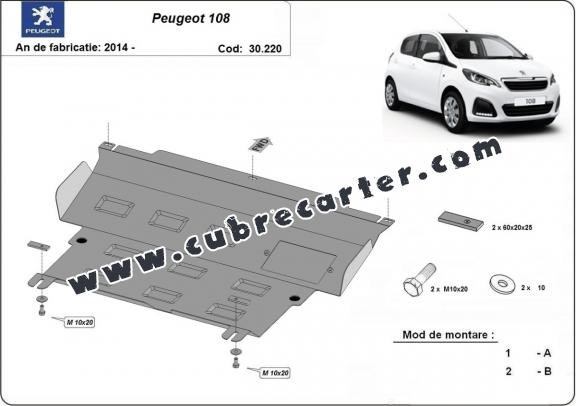 Cubre carter metalico Peugeot 108