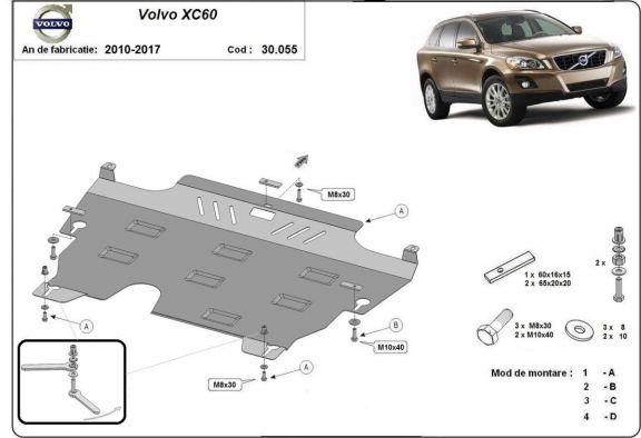 Cubre carter metalico Volvo XC60