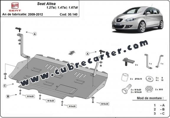 Cubre carter metalico Seat Altea