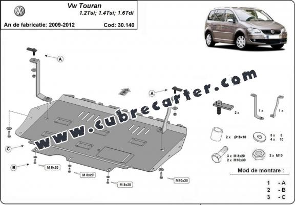 Cubre carter metalico Volkswagen Touran