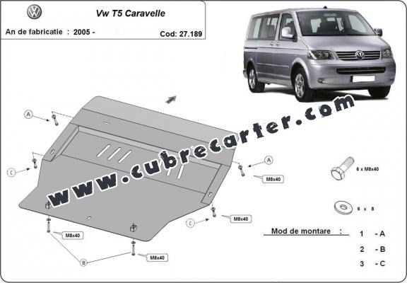 Cubre carter metalico Volkswagen T5 Caravelle 