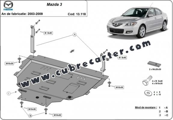 Cubre carter metalico Mazda 3