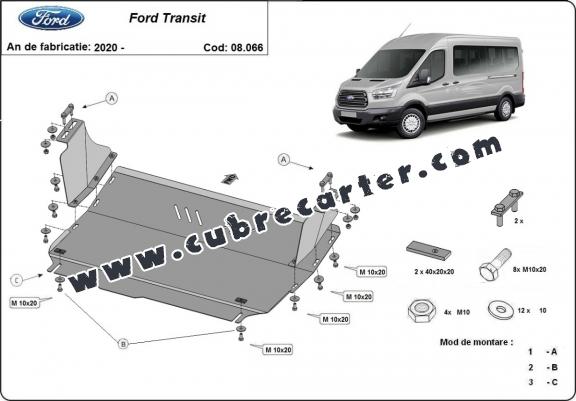 Cubre Carter Metalico  Ford Transit - FWD