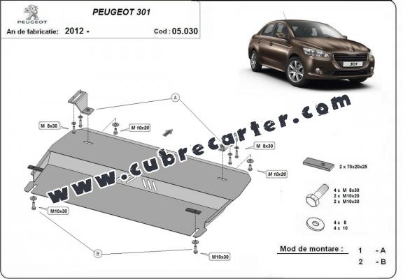 Cubre carter metalico Peugeot 301