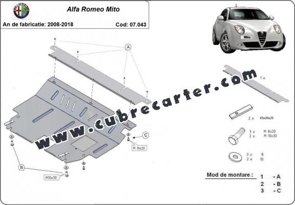 Cubre carter metalico Alfa Romeo Mito