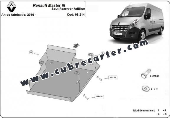 Protección del depósito de AdBlue  Renault Master 3 - Model 2