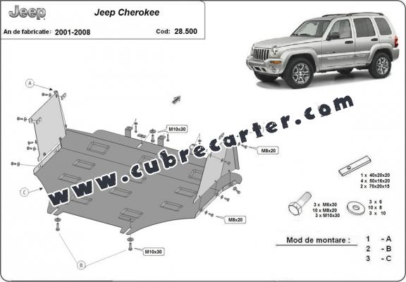 Cubre carter metalico Jeep Cherokee - KJ