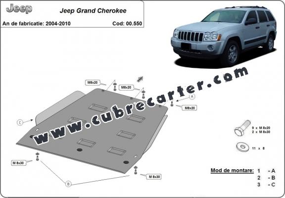 Protección del caja de cambios Jeep Grand Cherokee