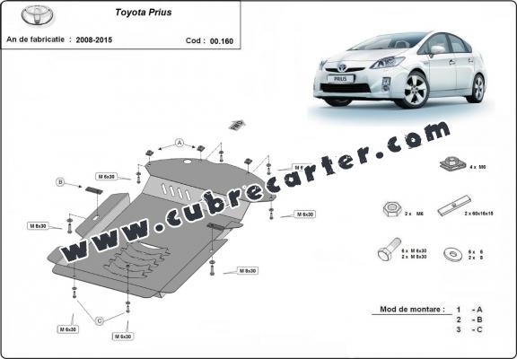 Protector de catalizador/cat lock metalico Toyota Prius 3